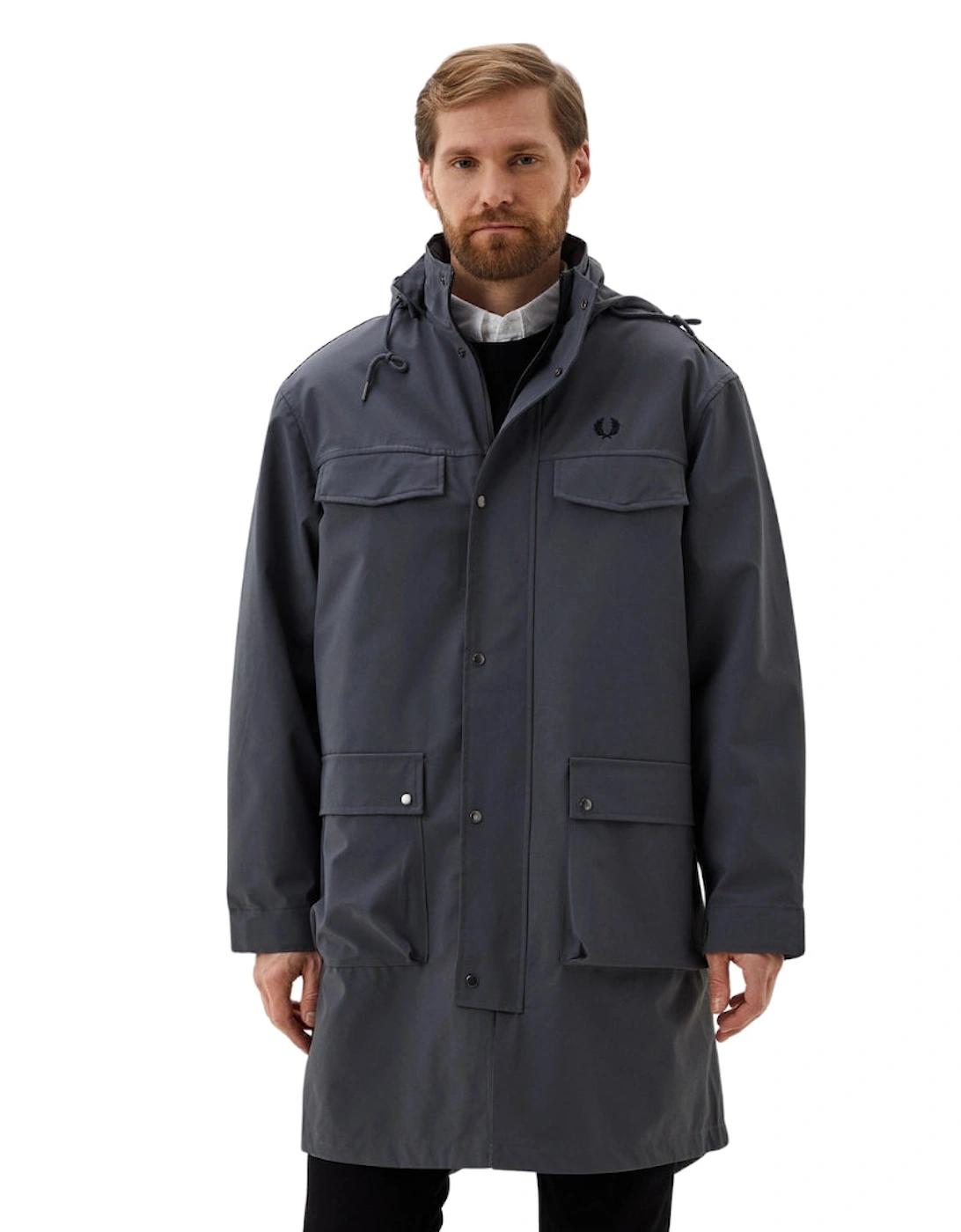 Fred Perry Gunmetal Bonded Parka Jacket in Grey for Men Lyst UK