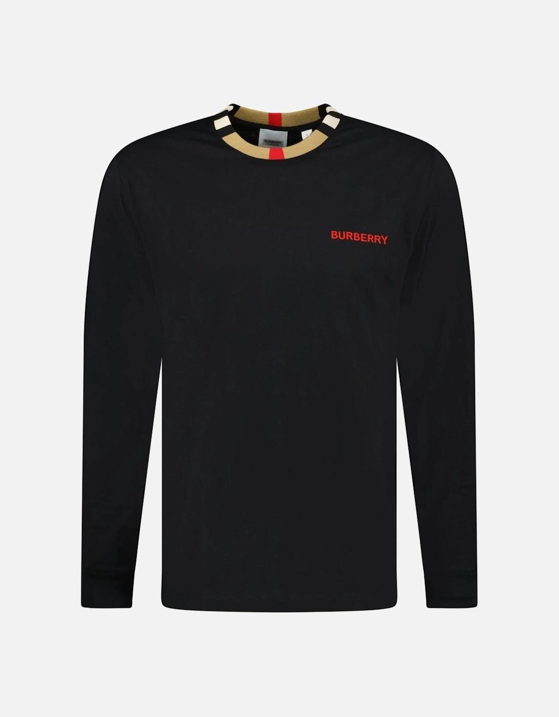 Burberry 'Jayson' Check Long Sleeve T-Shirt in Black | Lyst UK