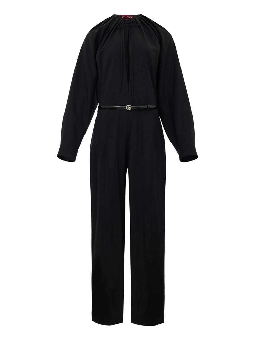 ワンピース Gucci Black Denim Jumpsuit Women's Gucci Jumpsuits and rompers | Lyst