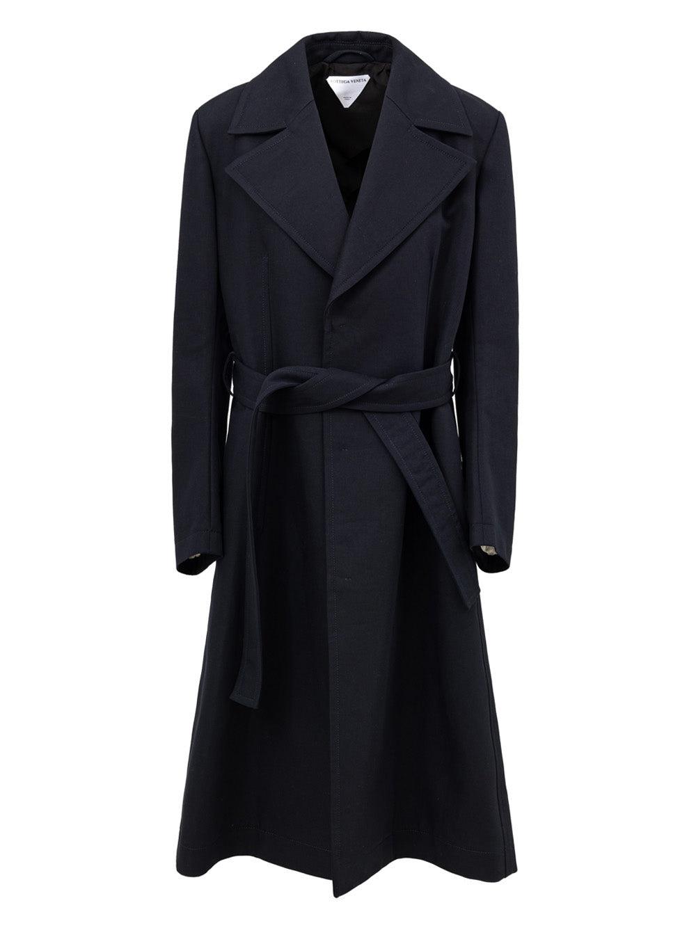 トレンチコート BOTTEGA VENETA BLACK WOOL TRENCH COAT Bottega Veneta Wool Trench Coat | italist