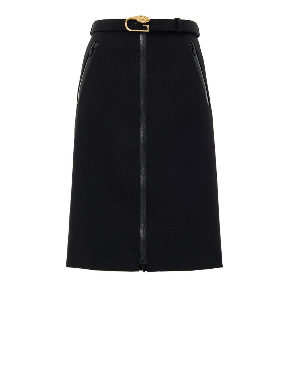 スカート GUCCI Charcoal Wool Blend Skirt 681567_Z8AWI_2184_002_100_0000