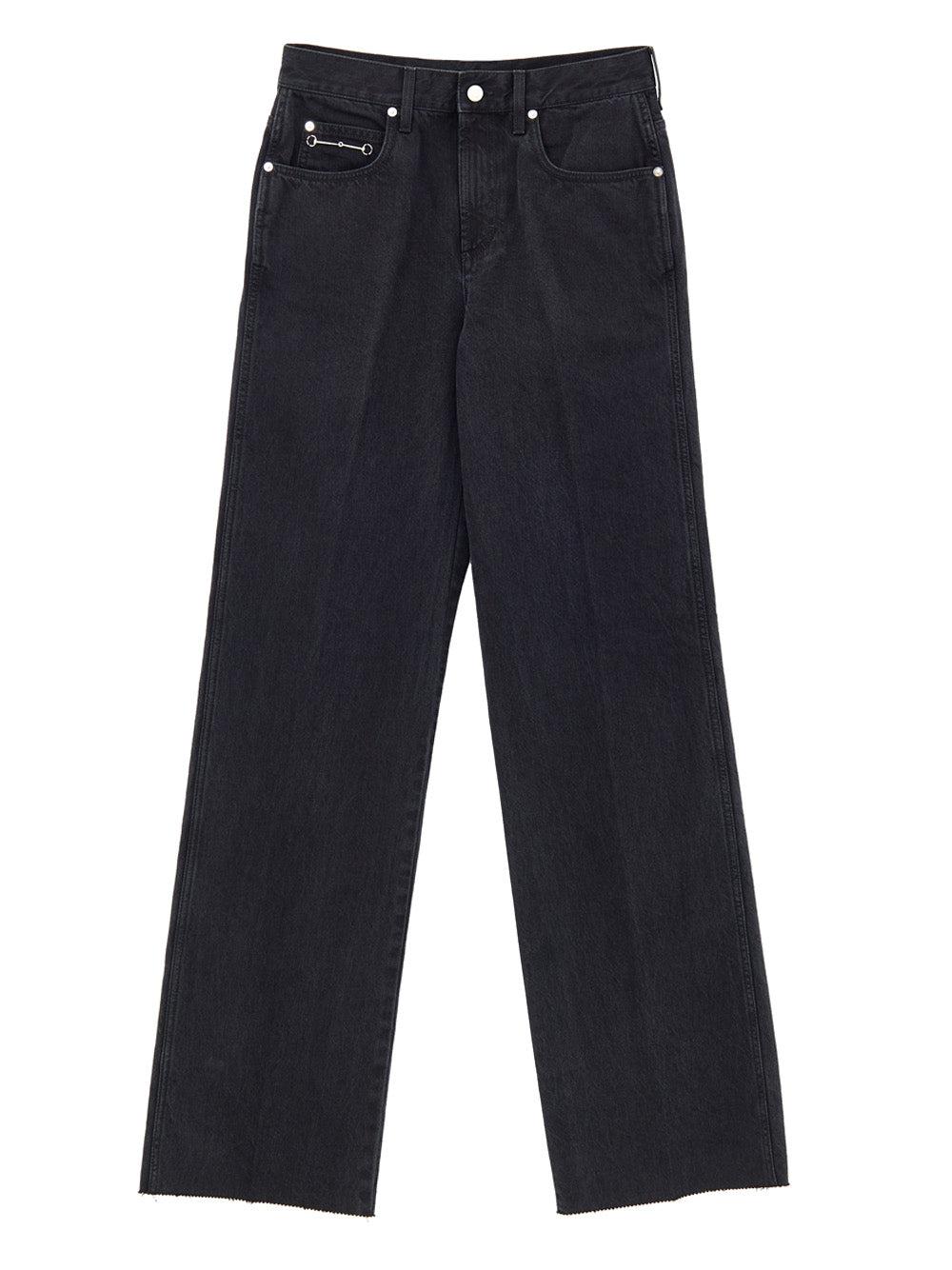 パンツ GUCCI Women Straight Pants 769985Z592B 1000 black Women's Gucci Straight-leg pants | Lyst