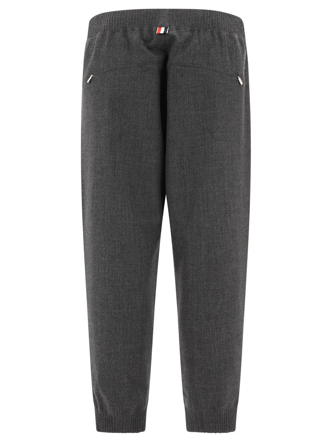 Thom Browne Wool Joggers in Grey for Men Lyst UK