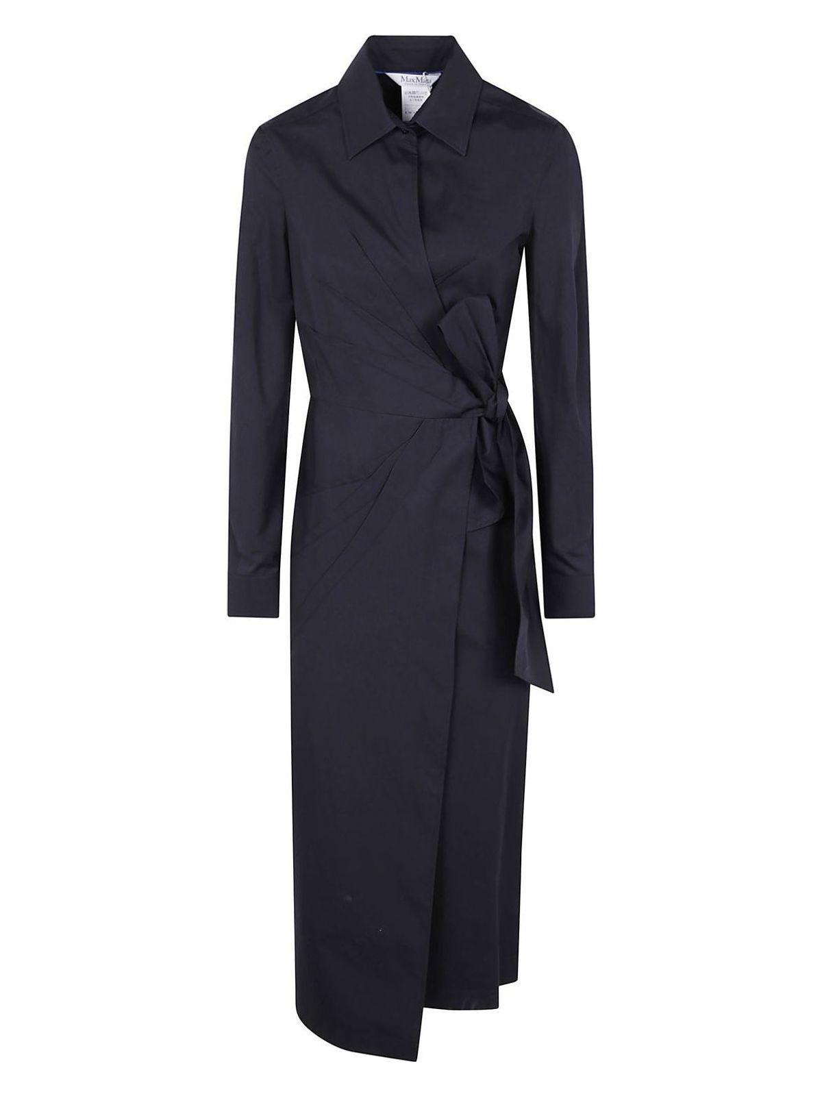 ワンピース Max Mara AGRUME POPELINE LONG DRESS (2511221082600 003) max-mara-Black-Agrume-Popeline