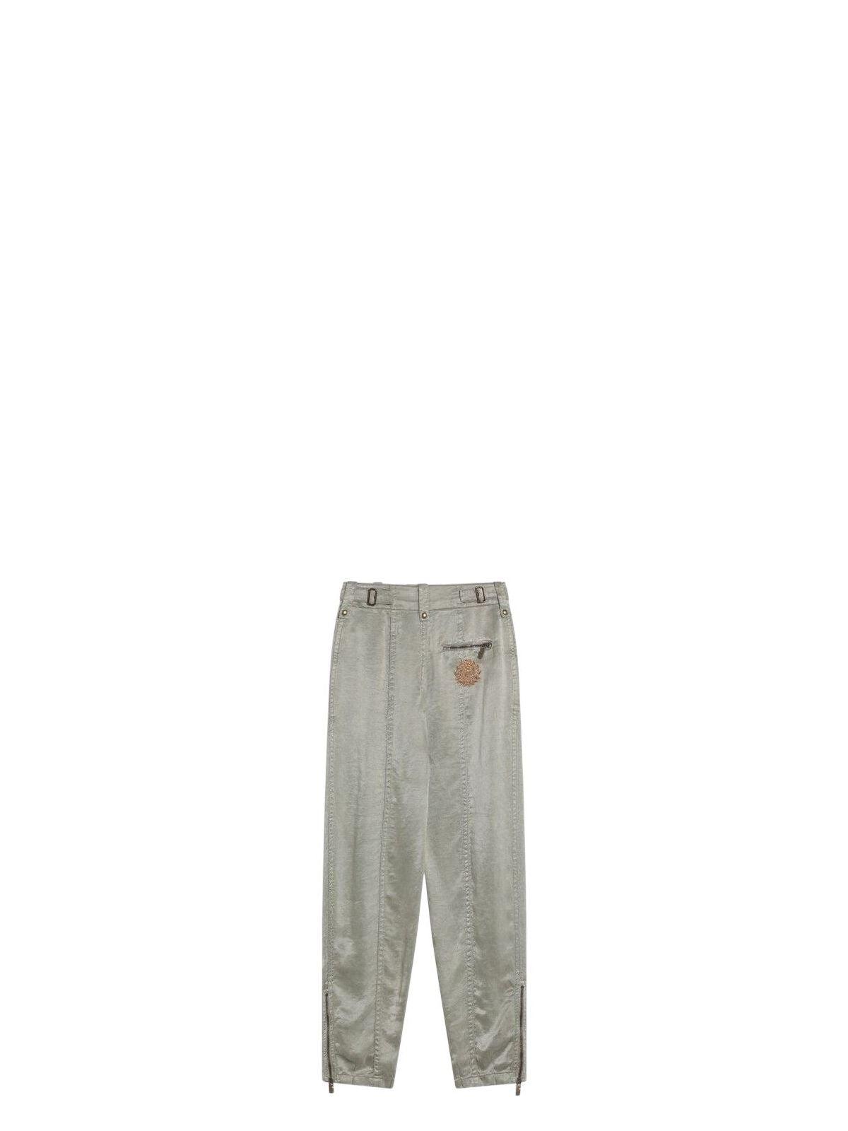 【関税&送料込】Burberry Trousers With B Shield Emblem In Ly Burberry Trousers With B Shield Emblem in Natural | Lyst