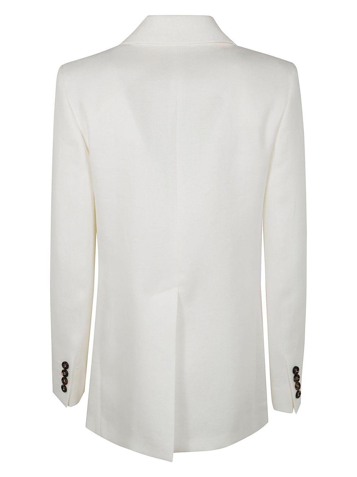 ジャケット Max Mara GUGLIA LINEN BLAZER JACKET (2511041072600 001) Max Mara Guglia Linen Blazer Jacket in White | Lyst