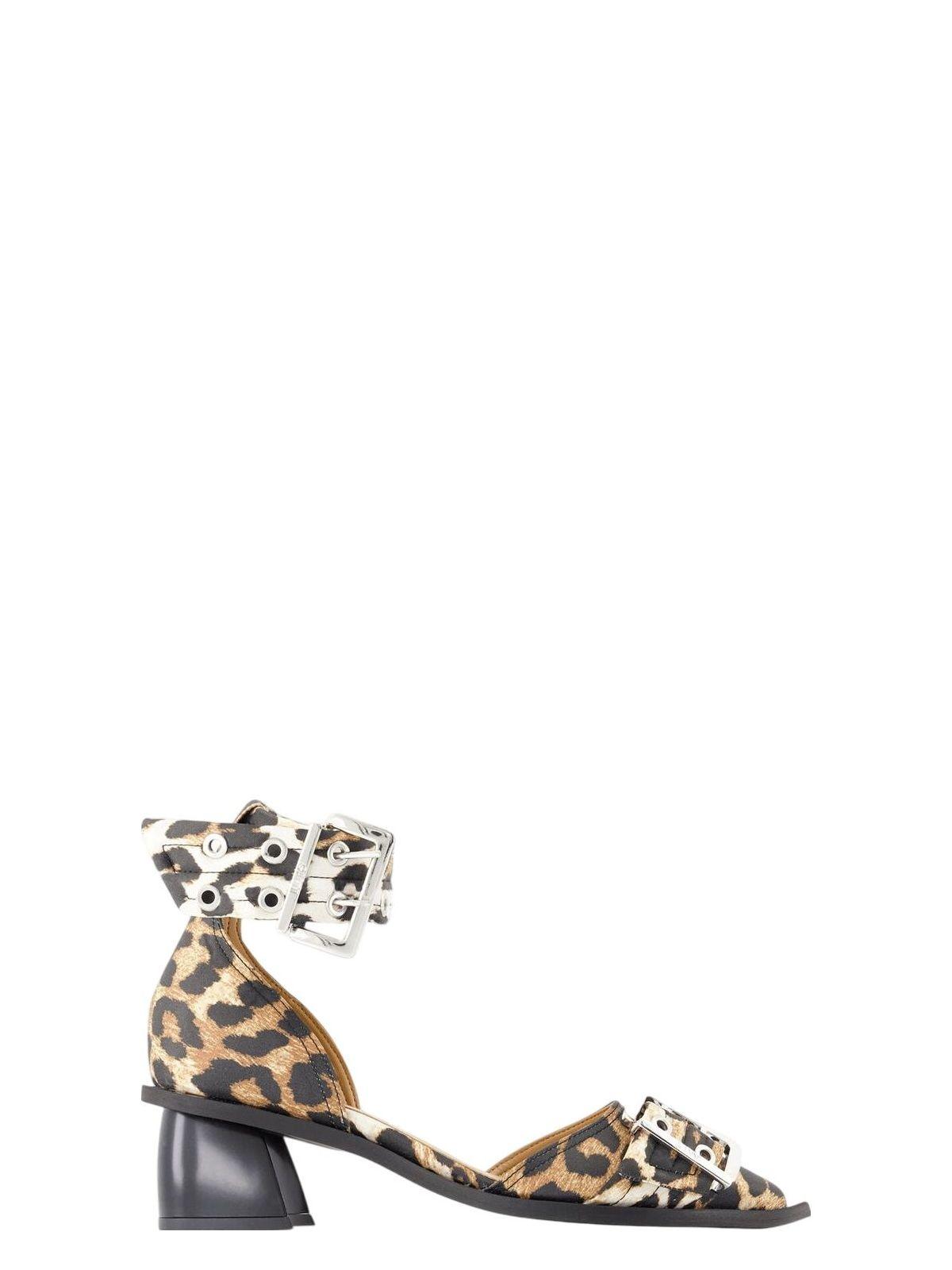 パンプス Ganni Feminine Open Cut Pumps - Ganni - Synthetic - Printed GANNI Feminine Open Cut Pumps - - Synthetic - Printed