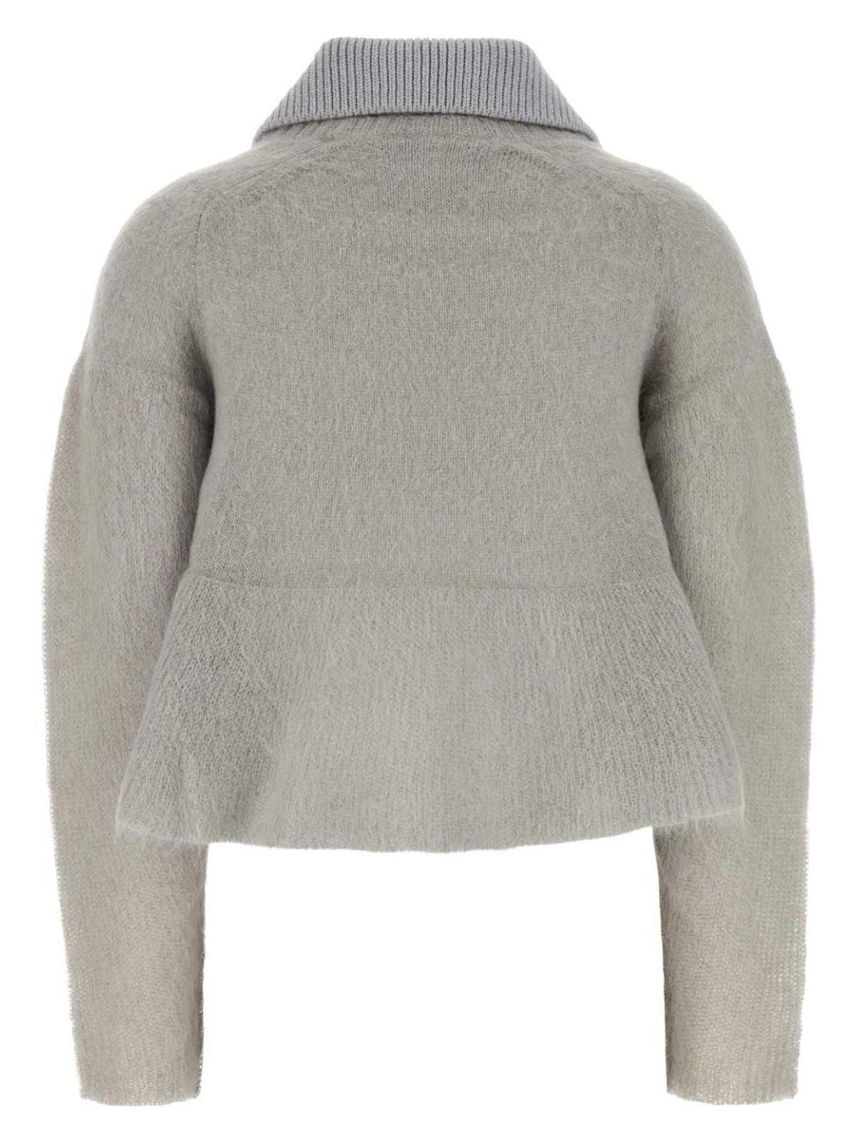 【送料&関税込】Loewe Grey Mohair Blend Polo Shirt Loewe Grey Mohair Blend Polo Shirt (LOEWE/ポロシャツ) GREY