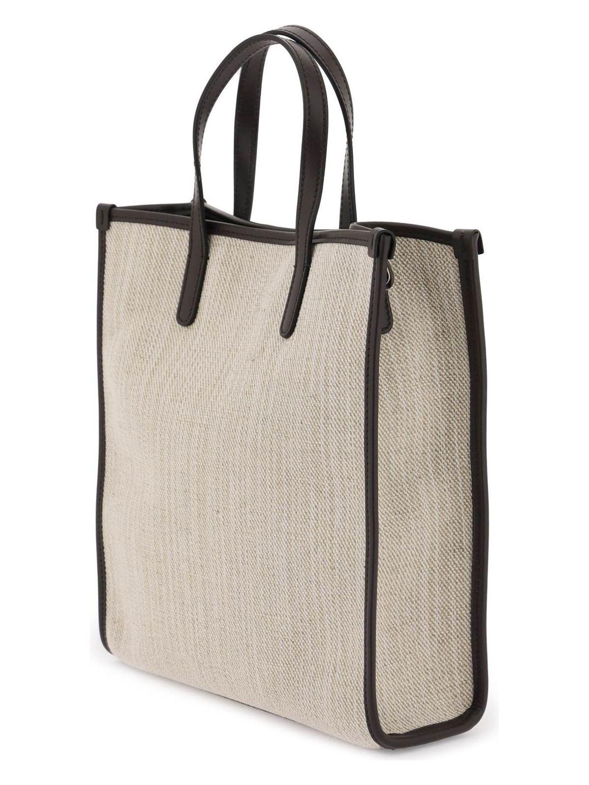 ショルダーバッグ Dolce & Gabbana Sand Canvas Small Shopping Bag Dolce & Gabbana Sand Canvas Small Shopping Bag in Natural | Lyst