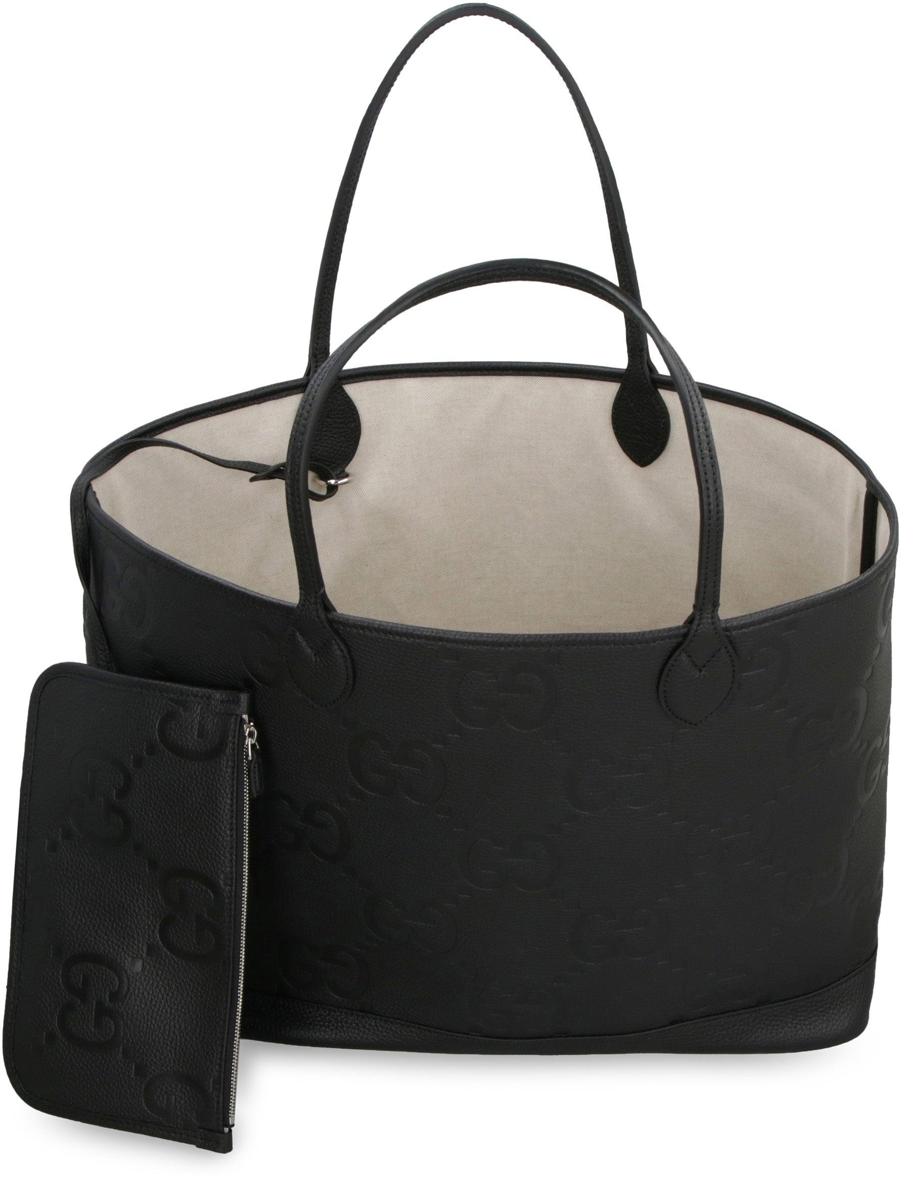 GUCCI Shopping Bags Men, Jumbo GG shopping bag Black