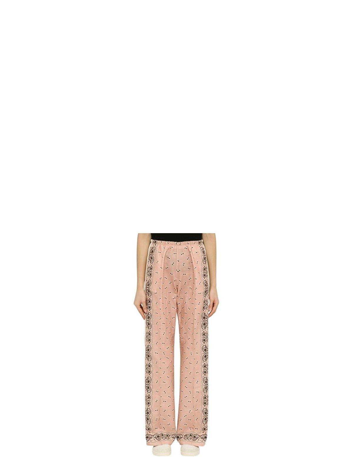 【関税&送料込】Palm Angels Printed Linen Blend Pant Palm Angels Linen Blend Pant in White | Lyst