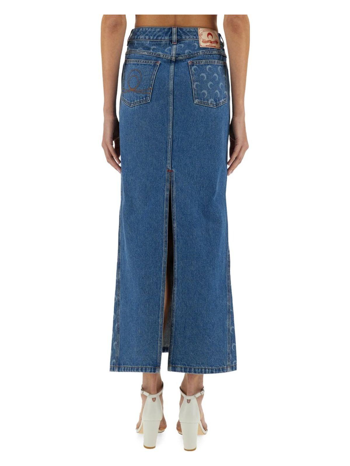 【関税&送料込】Marine Serre Moon Laser Long Skirt Marine Serre Marine Serre Moon Laser Denim Long Skirt