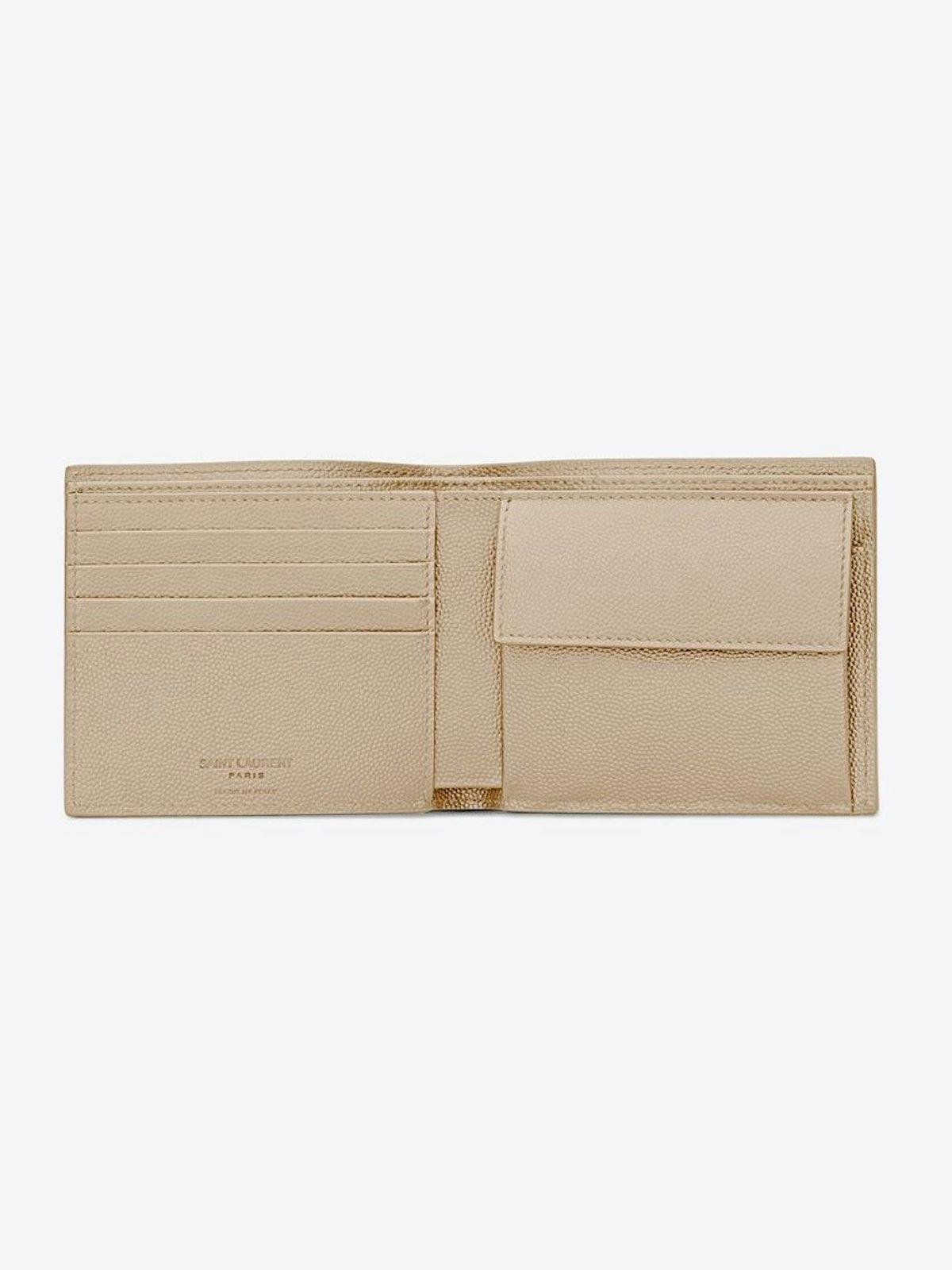Saint Laurent Logo Print Card Holder in Natural for Men Lyst UK