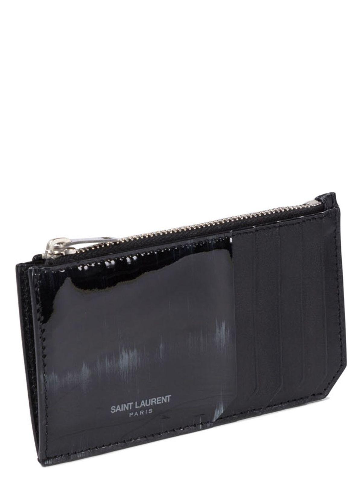 Yves Saint Saint Laurent Fragment Zipped Card Holder Saint Laurent