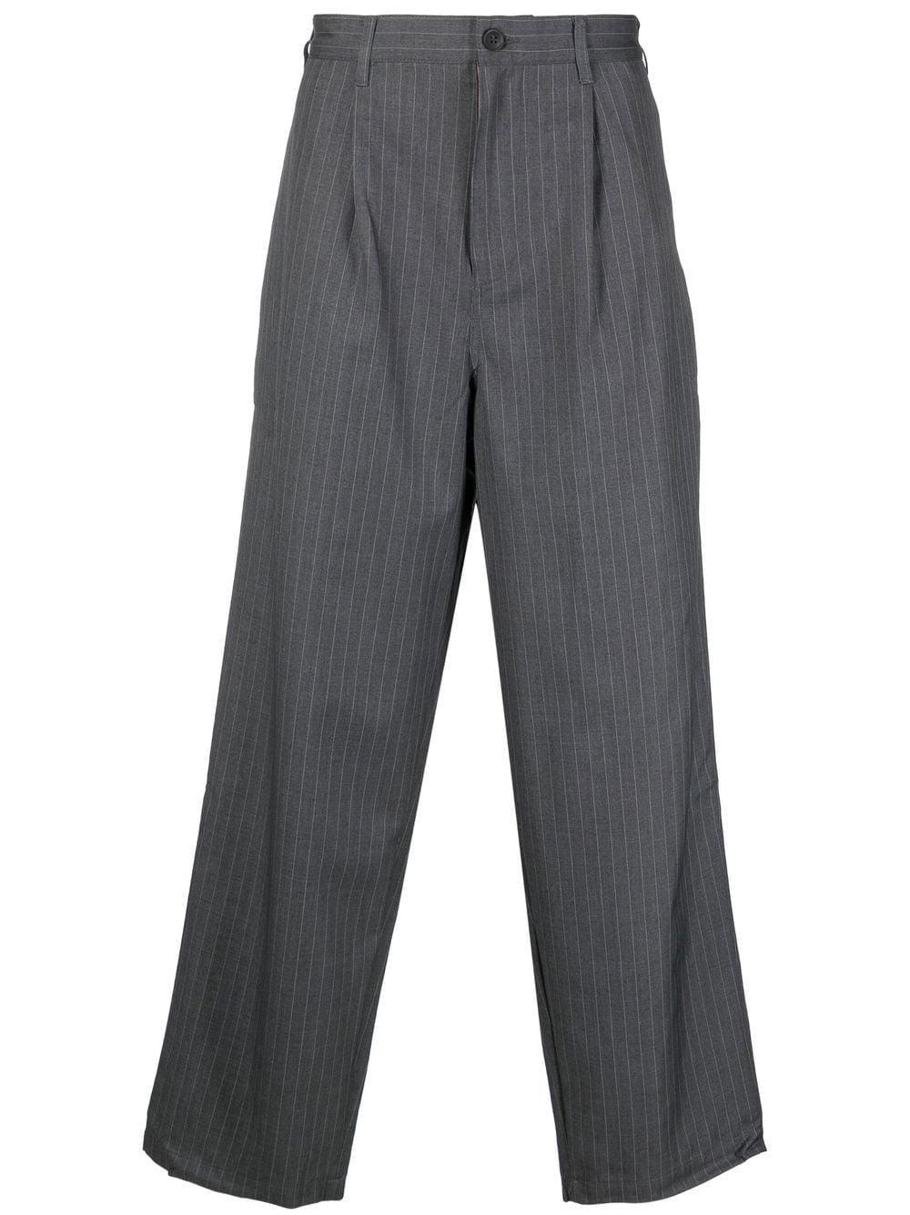 Stussy Stripe Volume Pleated Trouser in Gray for Men | Lyst