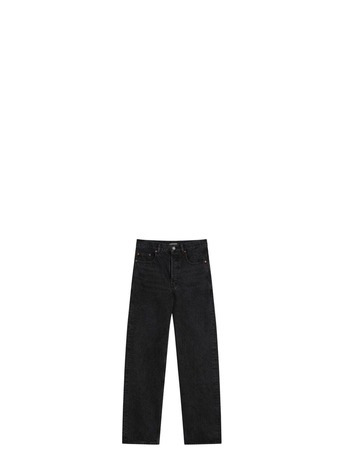 Saint Laurent Carrot-Fit Jeans With A Washed Effect in Black