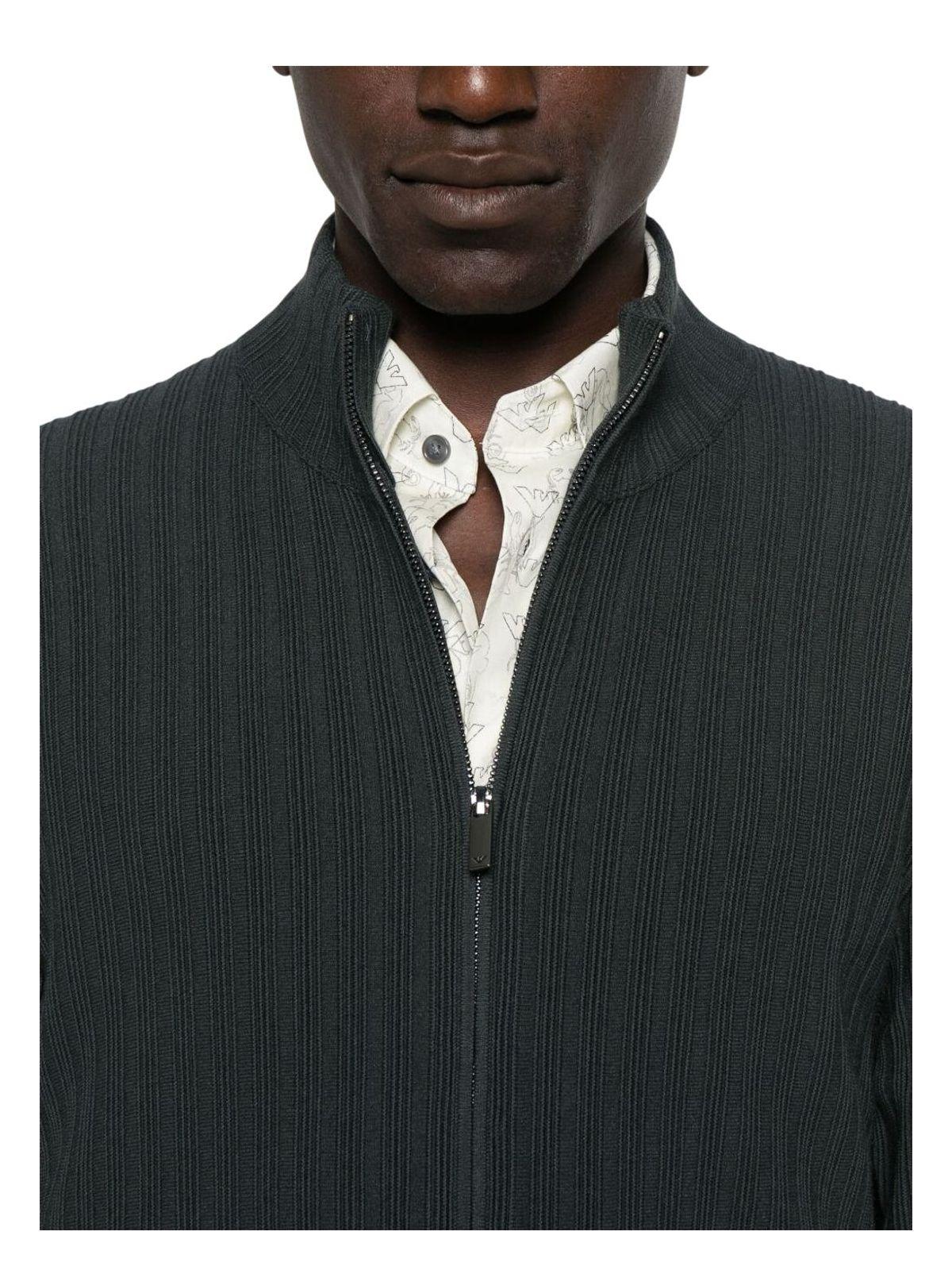 VINTAGE 90s Emporio Armani Men's Cable Knit Cardigan Sweater
