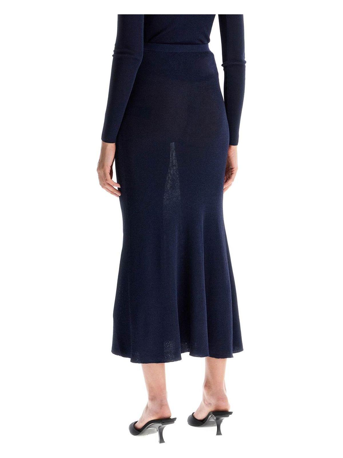 スカート [SELF PORTRAIT] Long Lurex Knit Skirt Self-Portrait Long Lurex Knit Skirt in Blue | Lyst