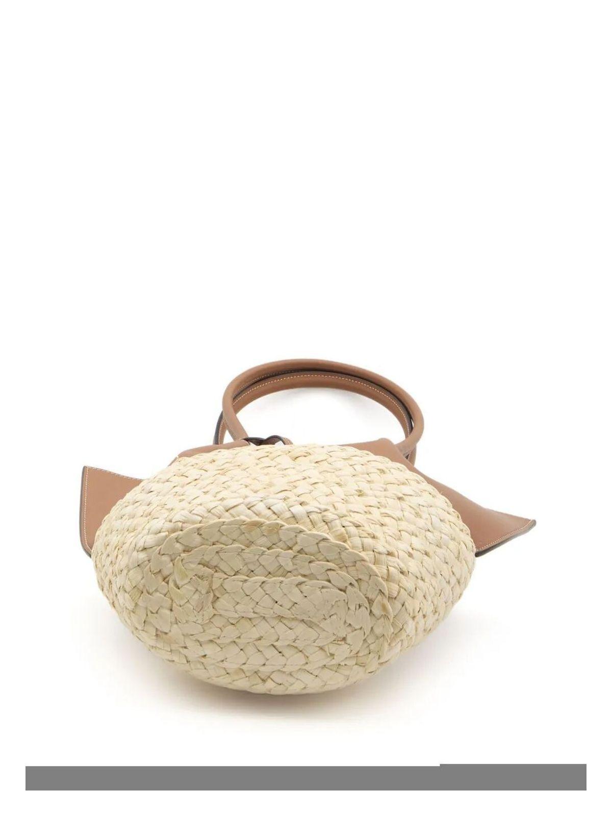 【SALE】T TIMELESS-CHARM RAFFIA AND LEATHER SMALL TOTE BAG Tod's T Timeless Charm Raffia And Leather Small Tote Bag in