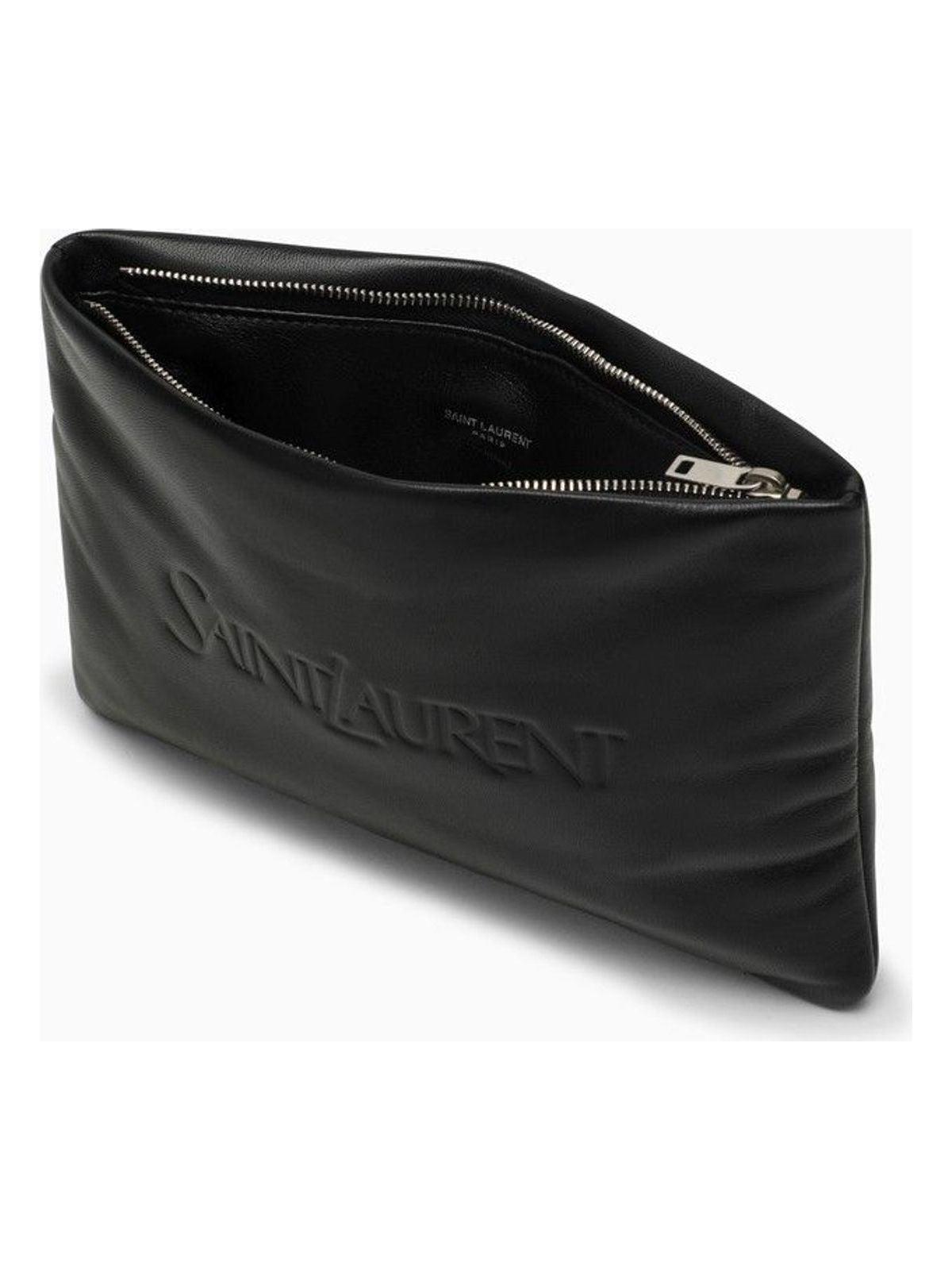 Ysl black leather clutch new arrivals