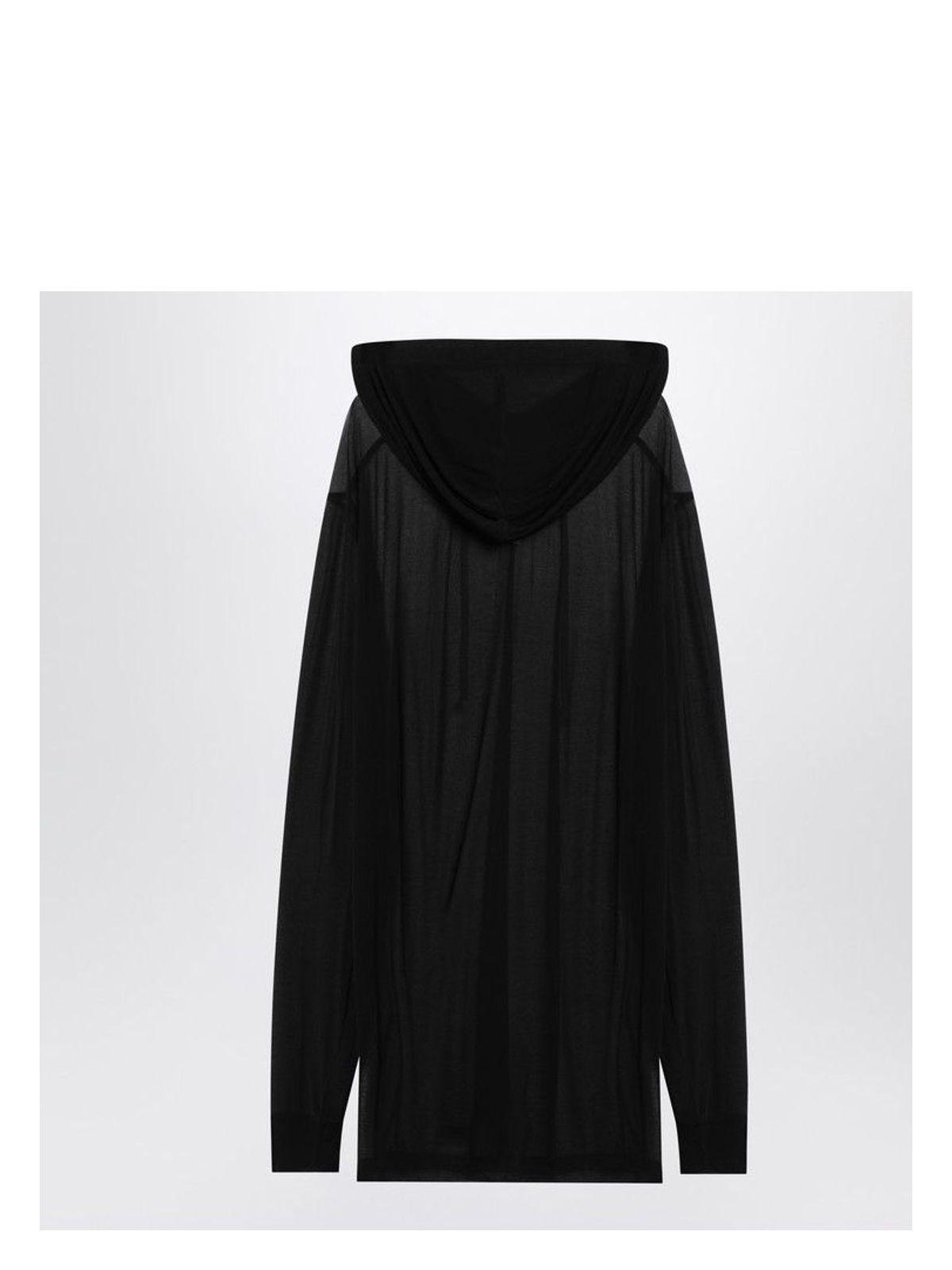 パーカー・フーディ Rick Owens Semi-Transparent Black Hoodie Rick Owens Semi-Transparent Hoodie For in Black for Men | Lyst