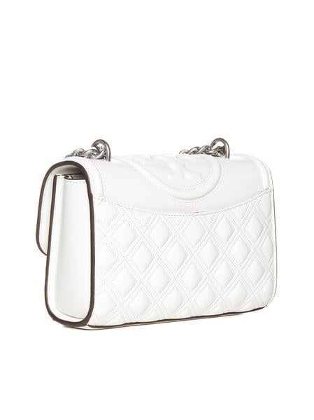 Tory Burch Fleming Small Convertible Shoulder Bag In White