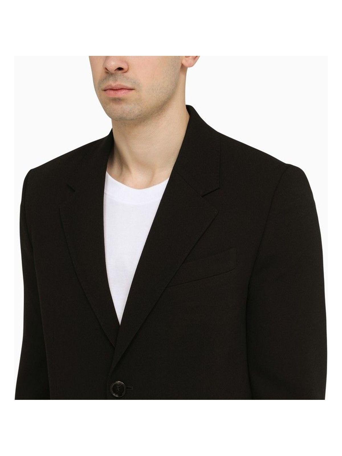 Ami Paris Wool Single-Breasted Jacket in Black | Lyst