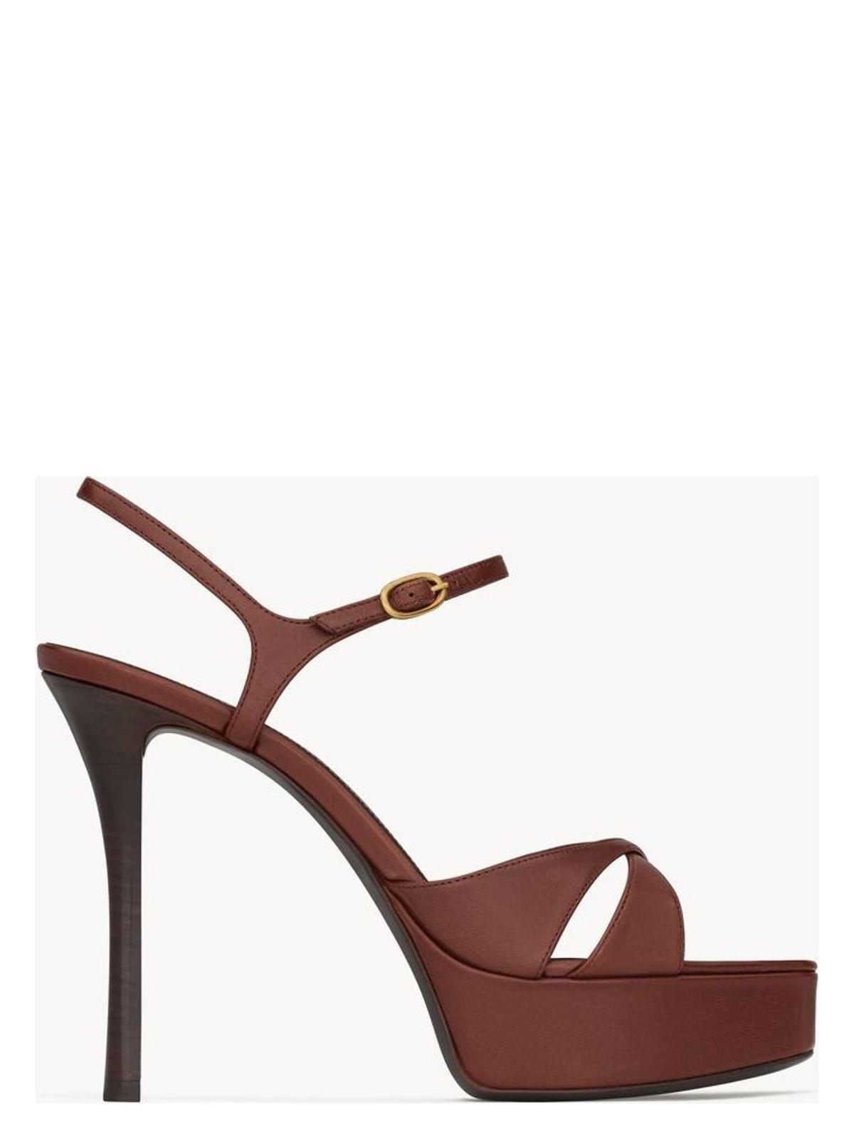 【Saint Laurent】DEBBIE 85 MATINI◆825303AACSQ Saint Laurent Debbie 85 Matini Sandal in Brown | Lyst