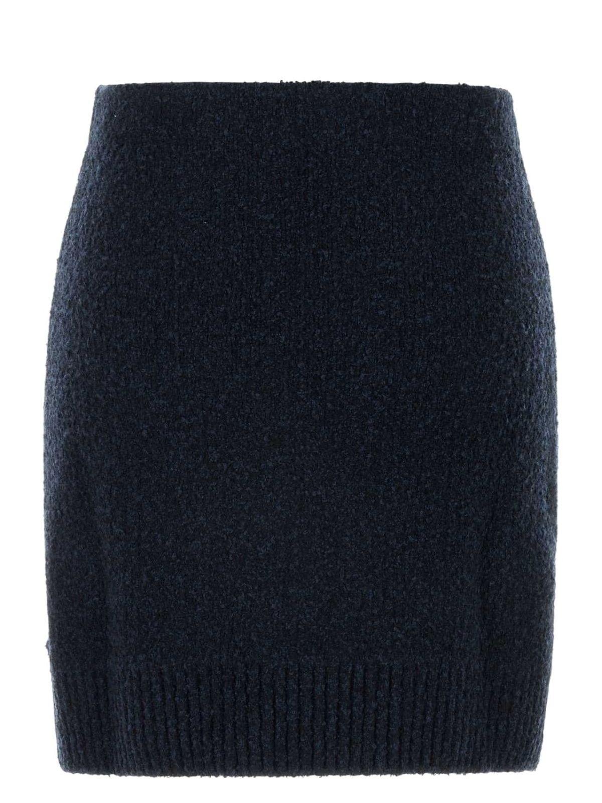 BOTTEGA VENETA Dark Blue Cashmere Blend Skirt