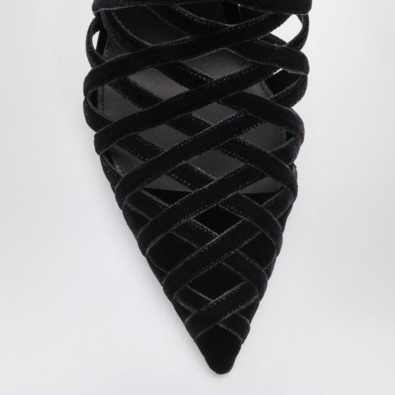 Aquazzura Perforated Décolleté With Zip in Black for Men Aquazzura Perforated Décolleté With Zip in Black for Men