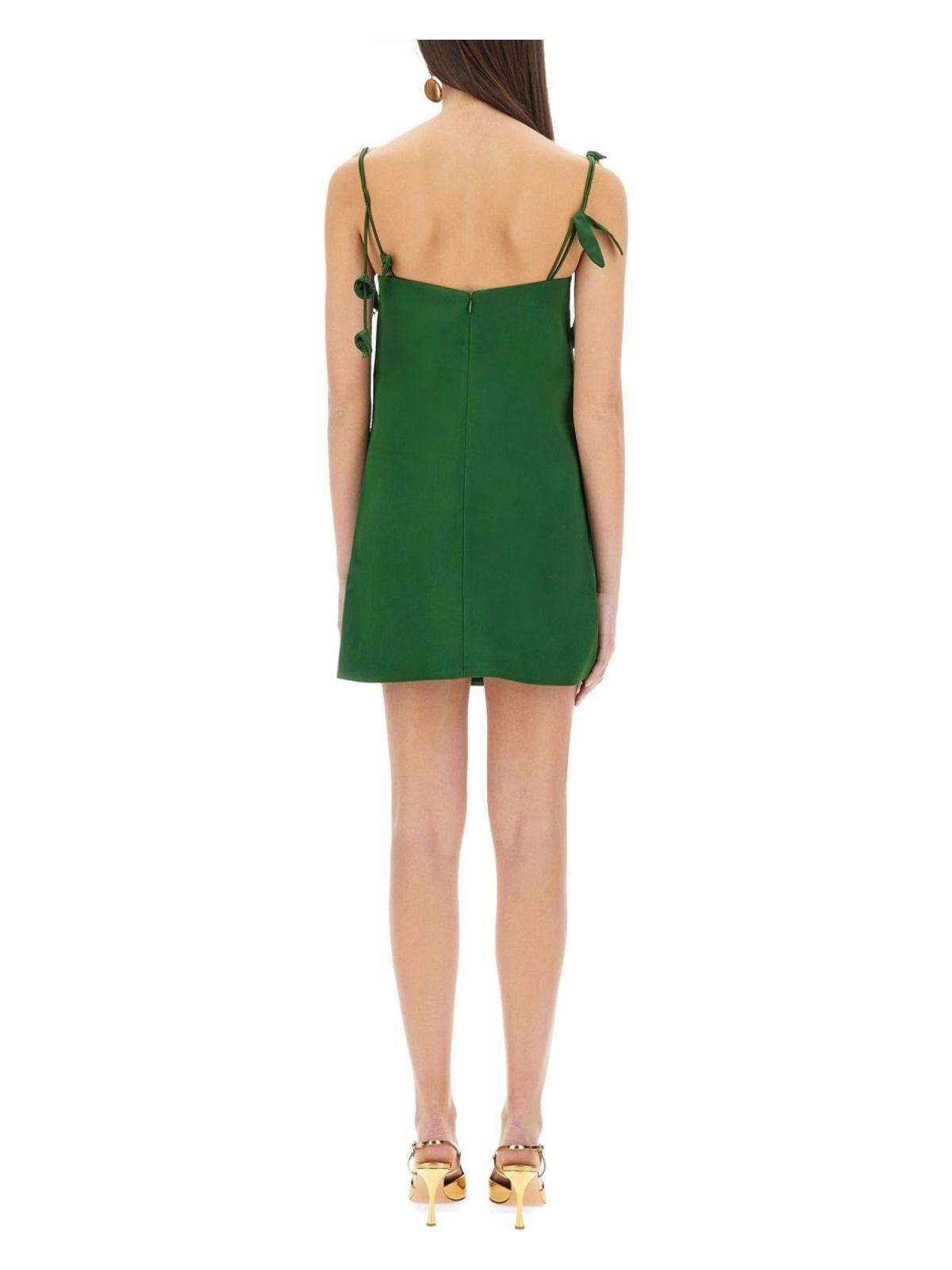 ワンピース Self-Portrait Mini Dress With Floral Appliques Self-Portrait Mini Dress With Floral Appliqués in Green | Lyst