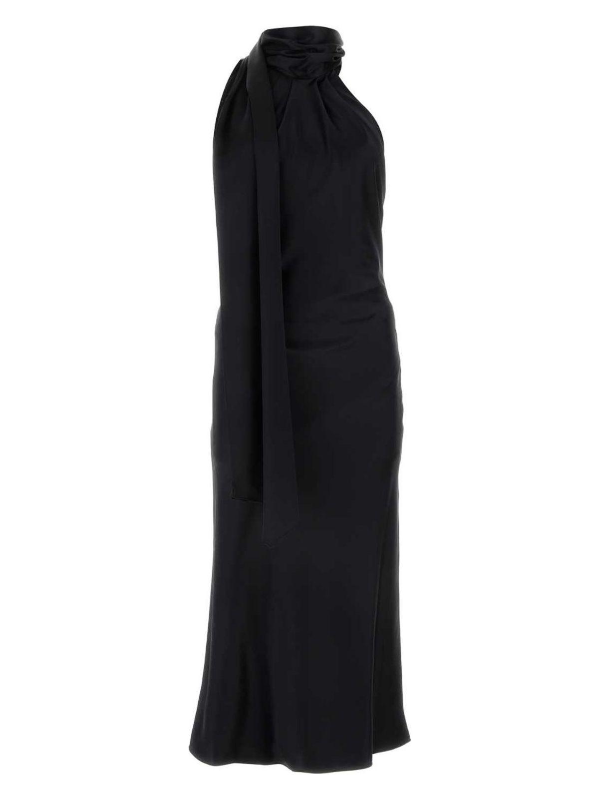 ワンピース MAX MARA BLACK SILK MOLI LONG DRESS Max Mara Silk Moli Long Dress in Black | Lyst
