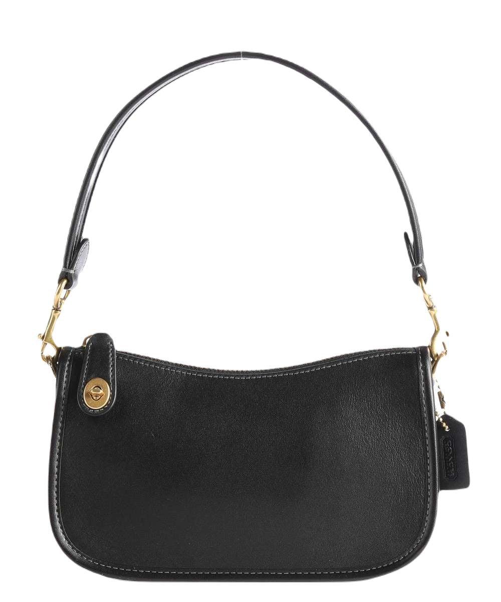COACH Swinger Small Leather Shoulder Bag in Black | Lyst