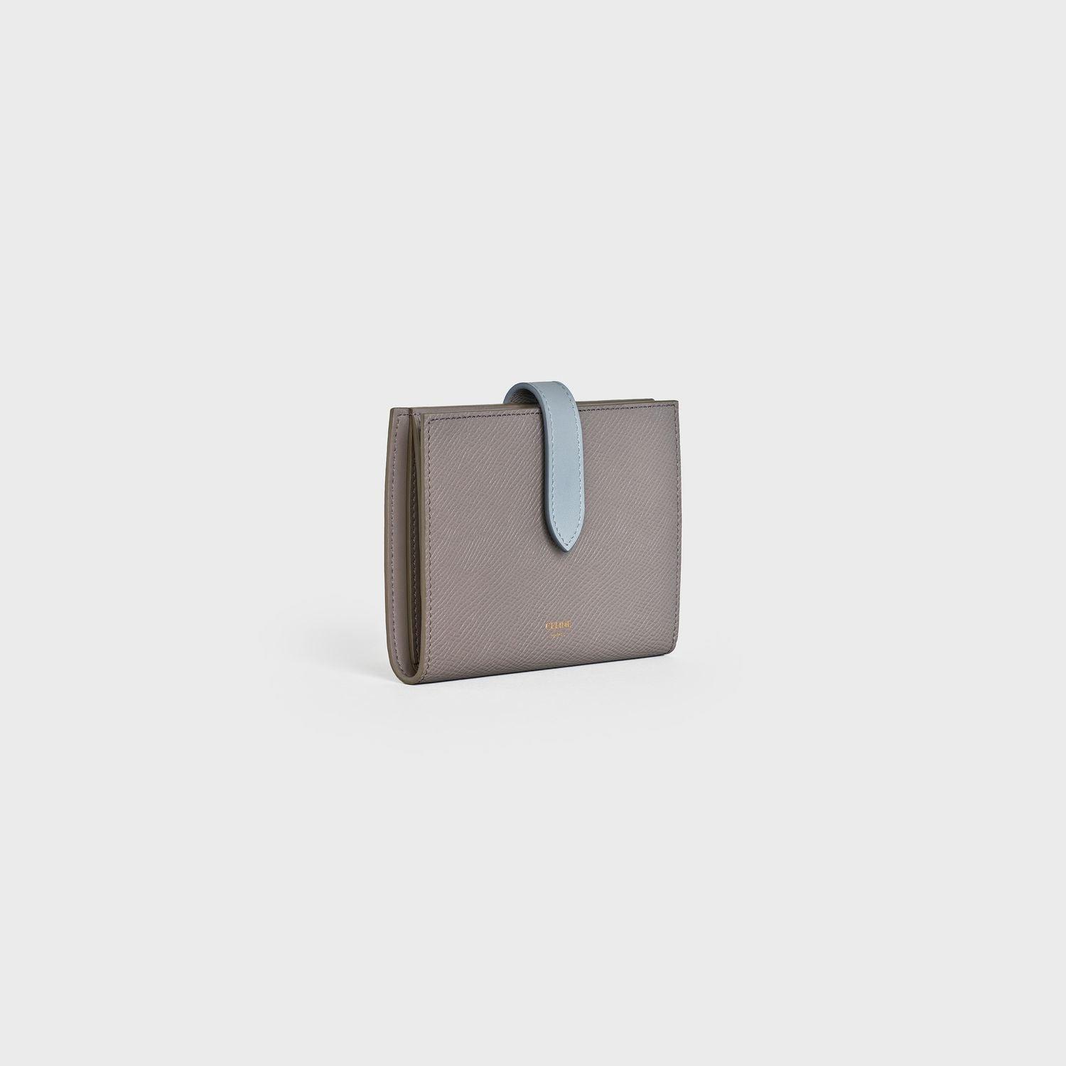 Celine Medium Strap Wallet Folding Gray