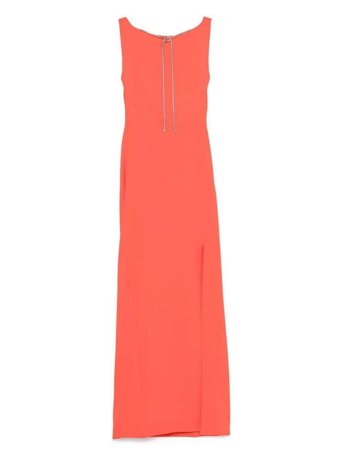 Max Mara Creso Silk Long Dress in Red | Lyst