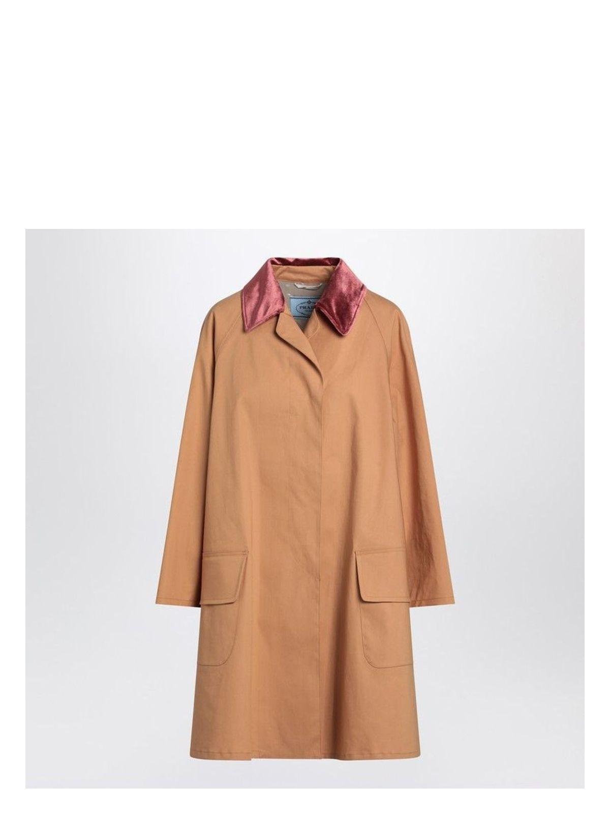 ジャケット Prada Honey-coloured trench coat in cotton Honey Cotton twill trench jacket | PRADA