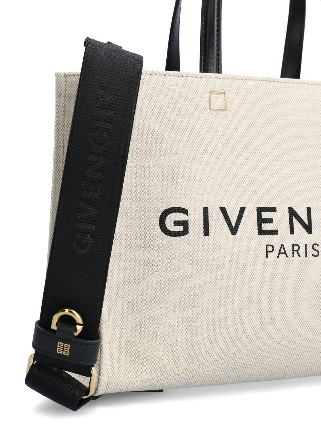 Givenchy Small Size Front Logo Tote Bag in White | Lyst