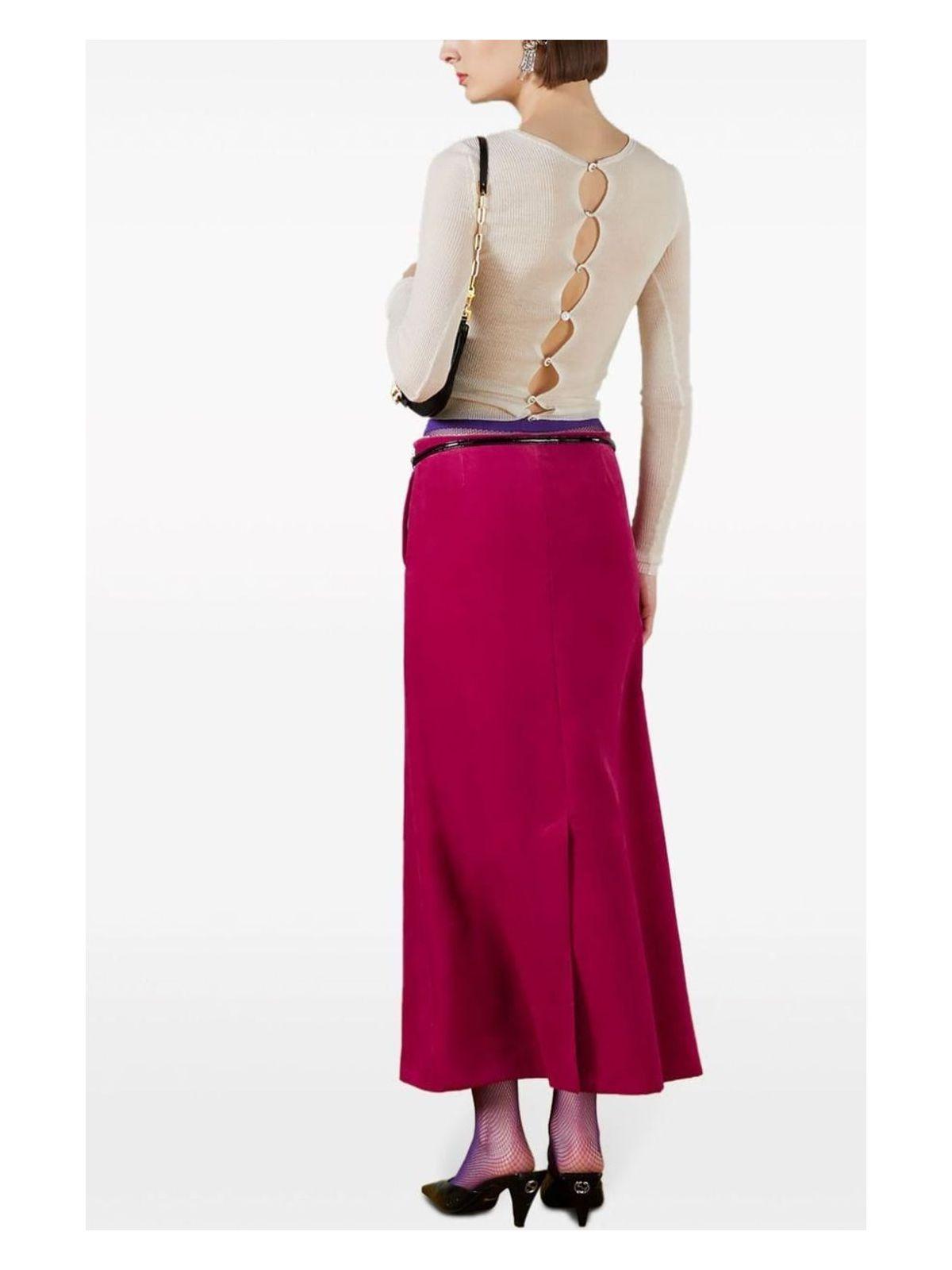 スカート Gucci Fuchsia Velvet Skirt Gucci Fuchsia Velvet Skirt in Red | Lyst