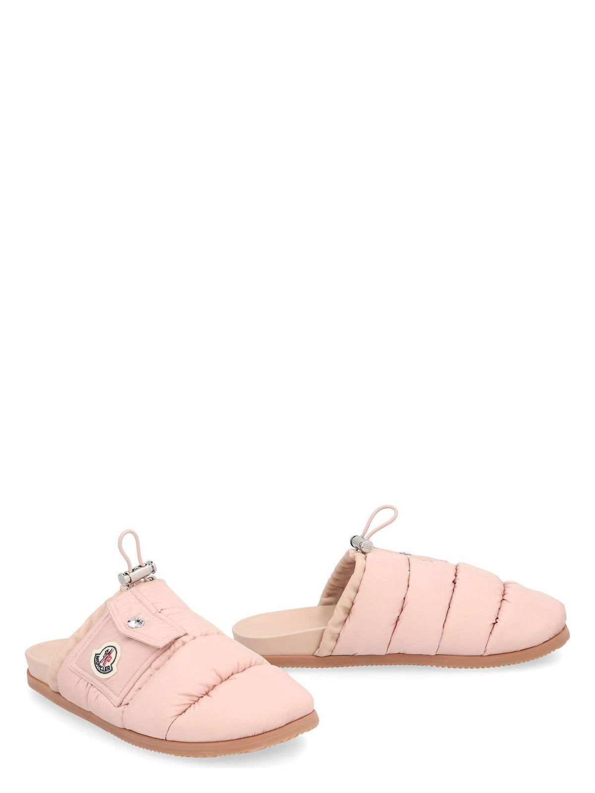 サンダル・ミュール MONCLER Mon pocket padded leather and nylon mule Rosa Mon pocket padded leather and nylon mule | Moncler | Basement 88