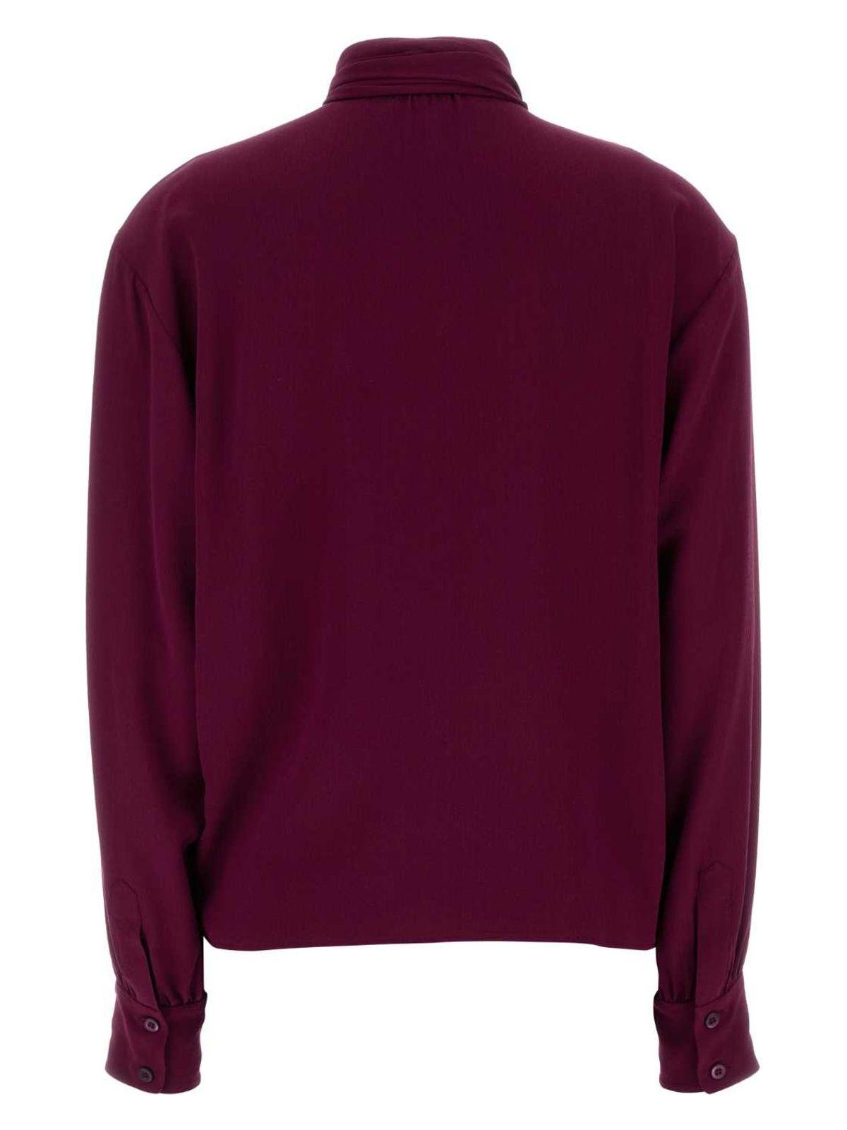 【送料&関税込】Prada Grape Crepe Blouse Women's Prada Blouses | Lyst