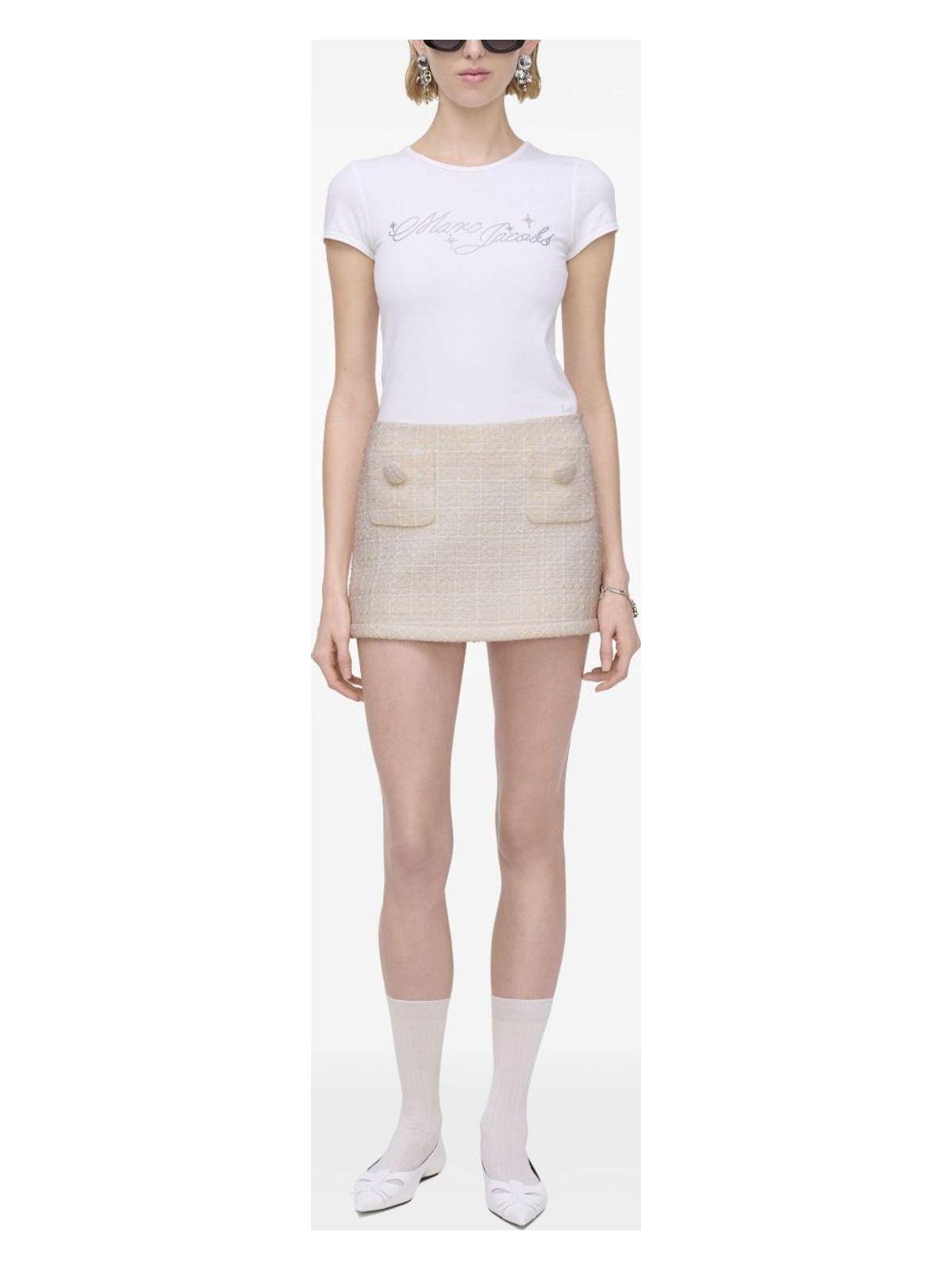 スカート Marc Jacobs Ivory textured tweed mini skirt Marc Jacobs Ivory Textured Tweed Mini Skirt in White | Lyst