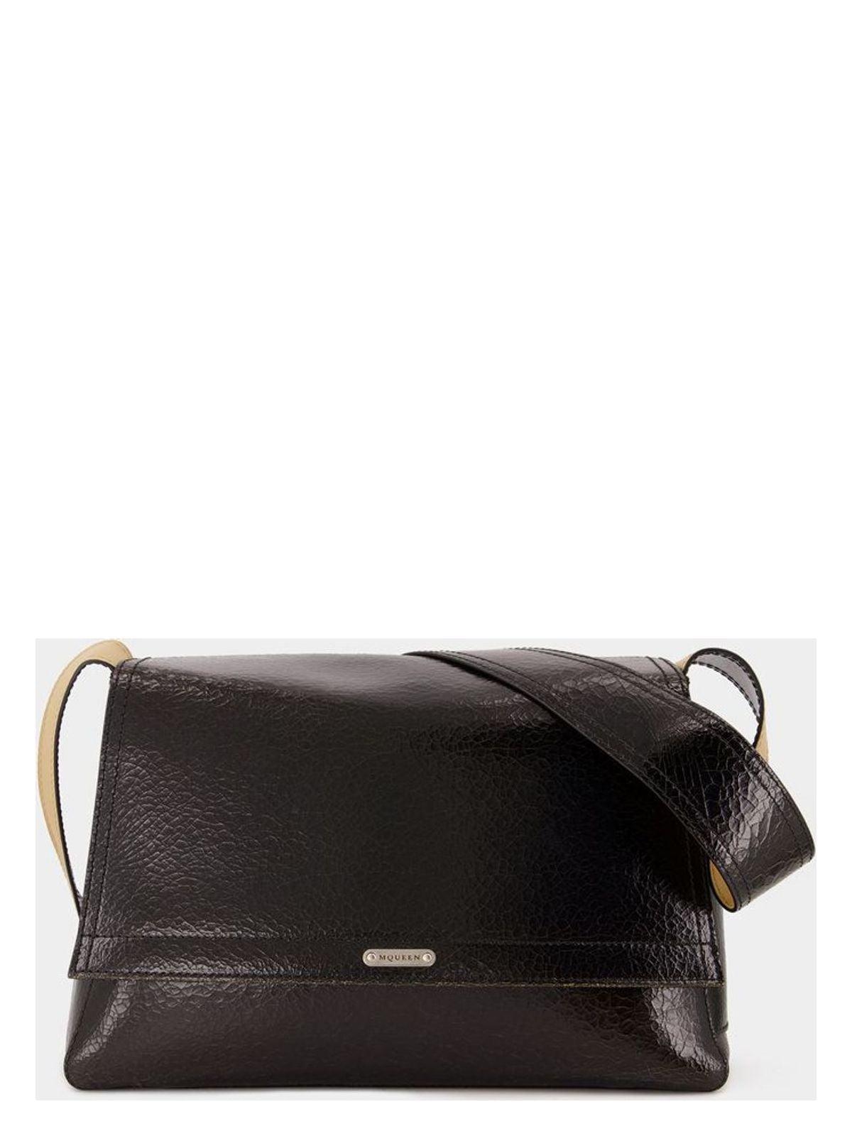McQueen Leather The Slouch Crossbody Bag in Black | Lyst UK