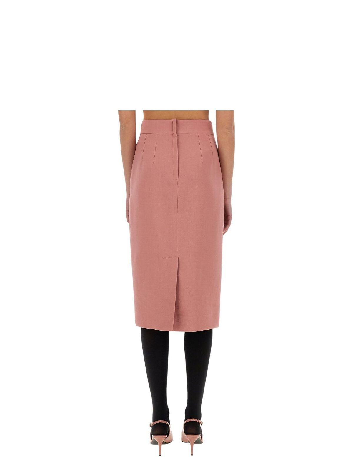 スカート Dolce & Gabbana Dg Logo Longuette Pencil Skirt Dolce & Gabbana Dg Logo Longuette Pencil Skirt in Pink | Lyst
