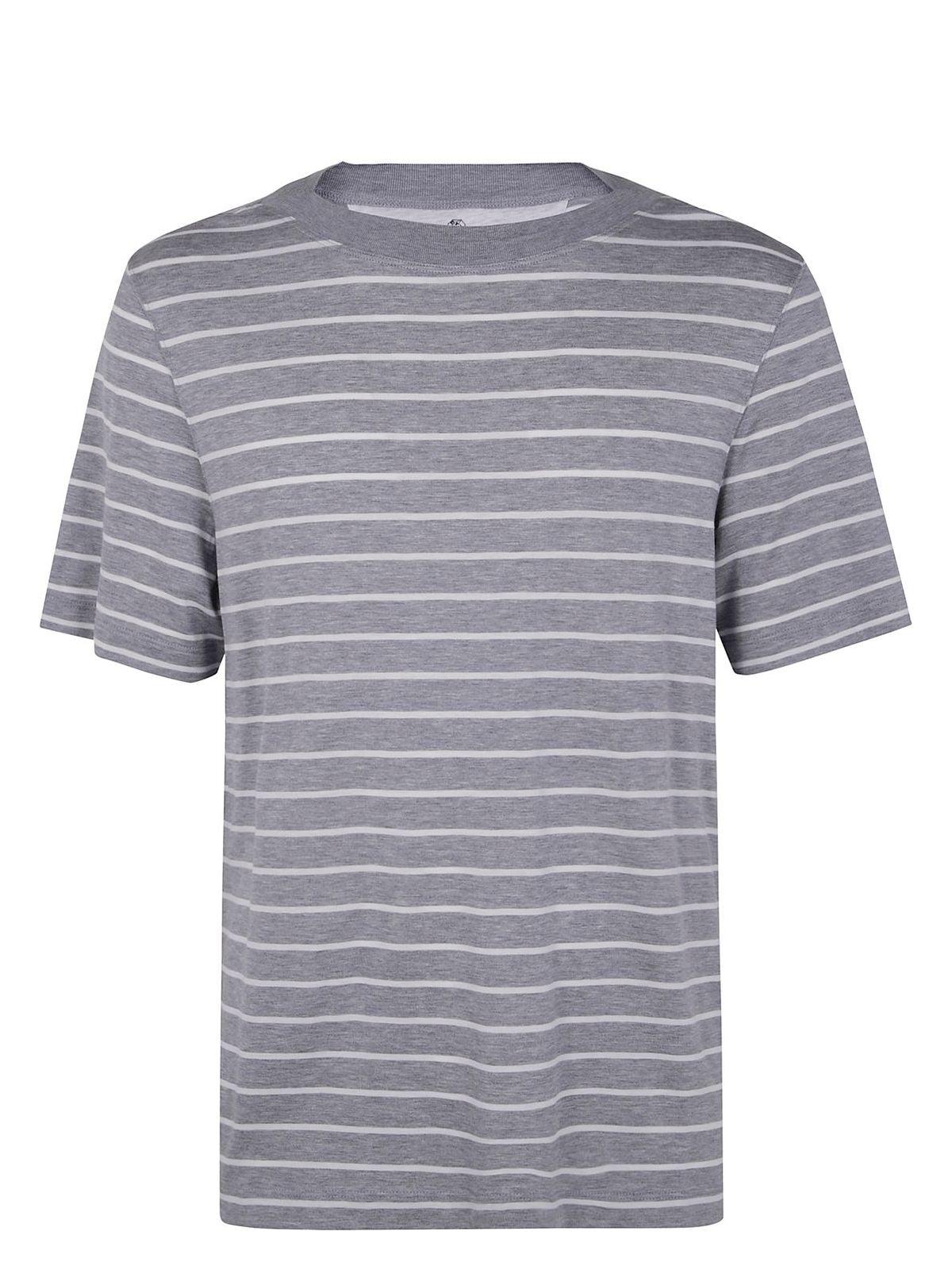 Tシャツ・カットソー BRUNELLO CUCINELLI CLASSIC STRIPES TEE SHIRT brunello-cucinelli-Nude-