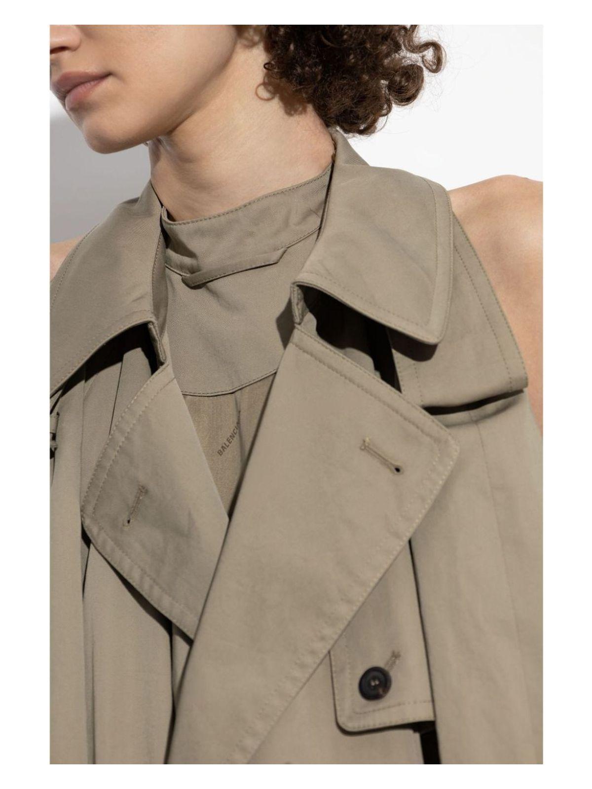 ワンピース BALENCIAGA Cappuccino Cotton Trench Suspended Dress Balenciaga Cappuccino Cotton Trench Suspended Dress