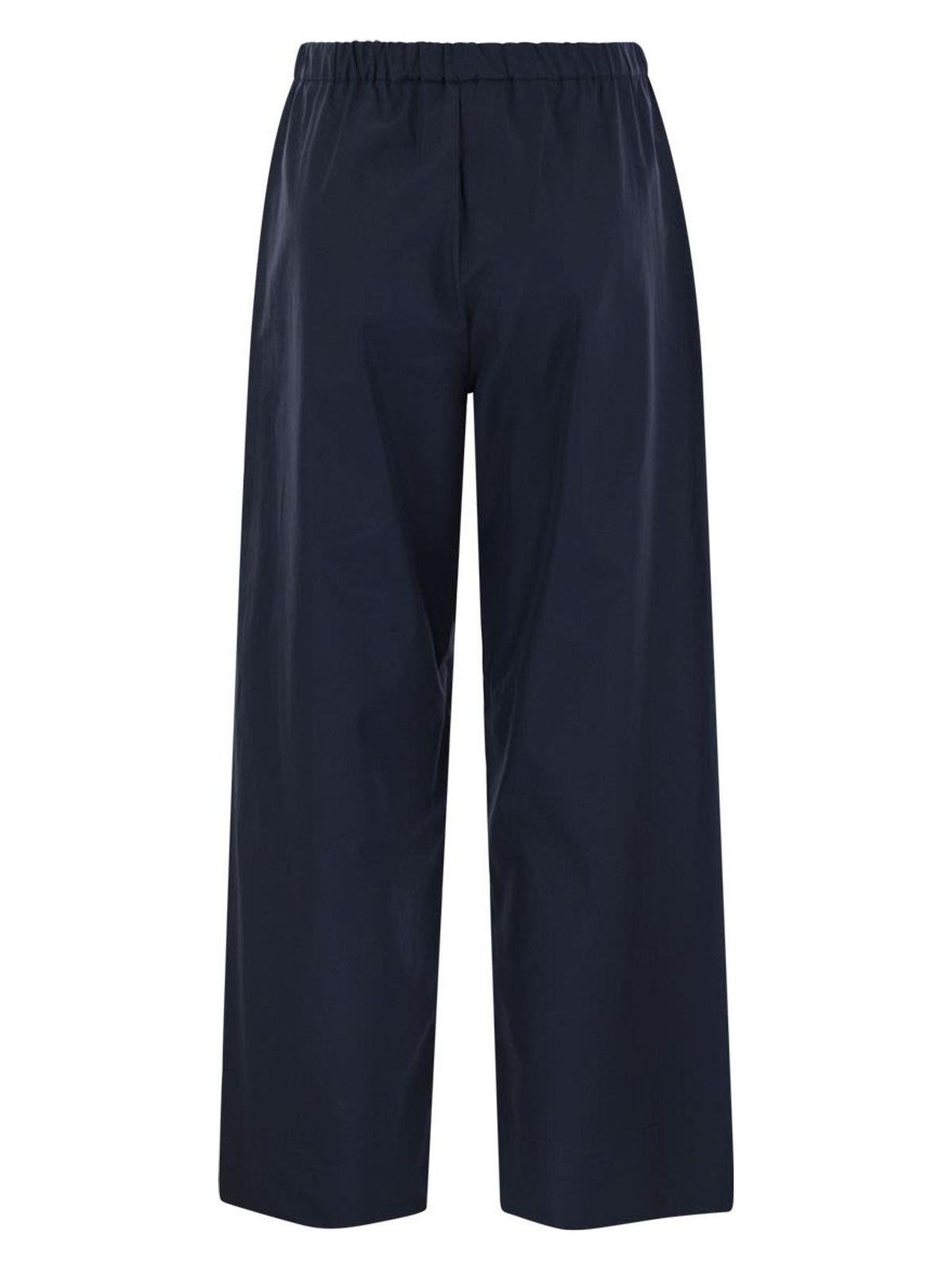- Max Mara , 捻れ　Long length Max Mara Argento Long Trouser in Blue | Lyst