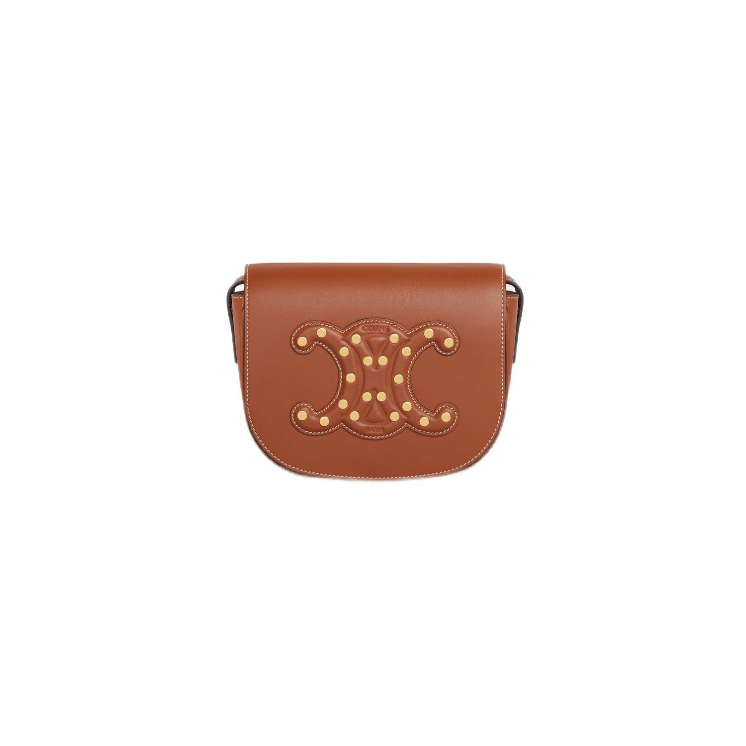 Celine Monobloc Folco Bag in Brown | Lyst