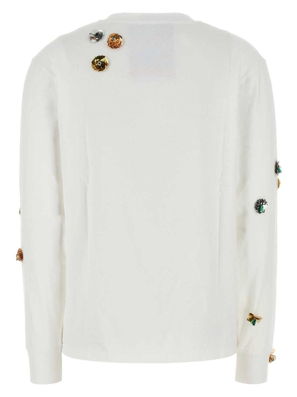 Tシャツ・カットソー COPERNI White Cotton Coperni X Disney Mickey T-Shirt Disney X Coperni Mickey Long-Sleeved T-Shirt