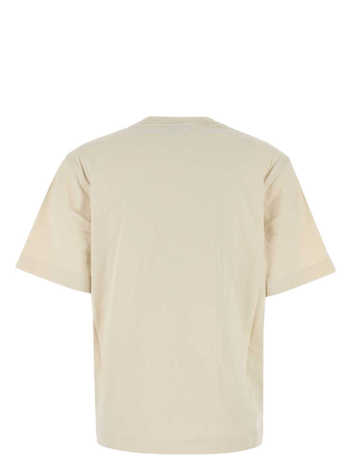 【送料&関税込】Burberry Sand Cotton T-shirt Burberry Sand Cotton T-Shirt in Natural | Lyst