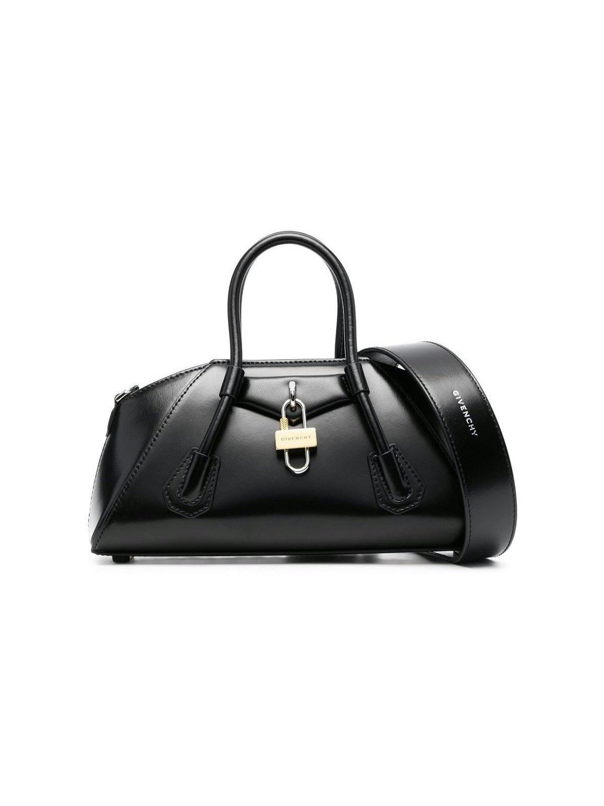 Givenchy Bolso Negro Givenchy Mini Bolso Negro Logo Plateado In